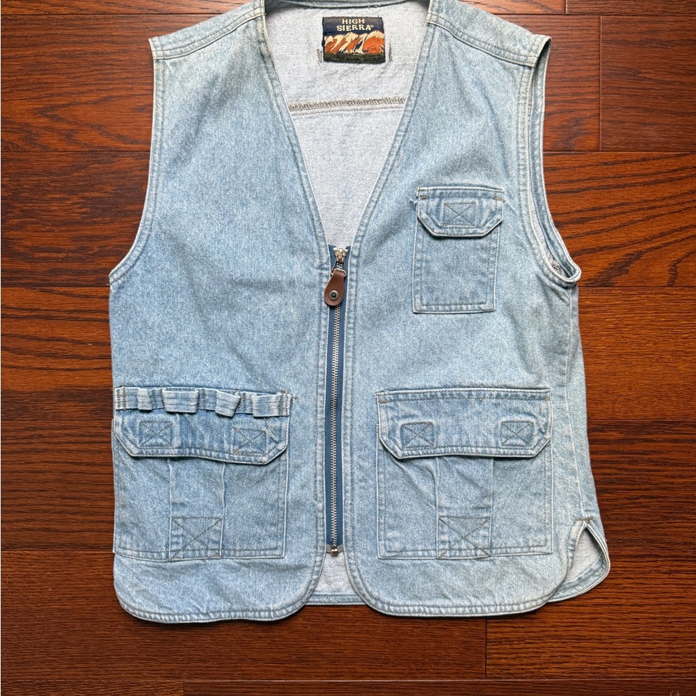 Vintage High Sierra Light Blue Denim Vest